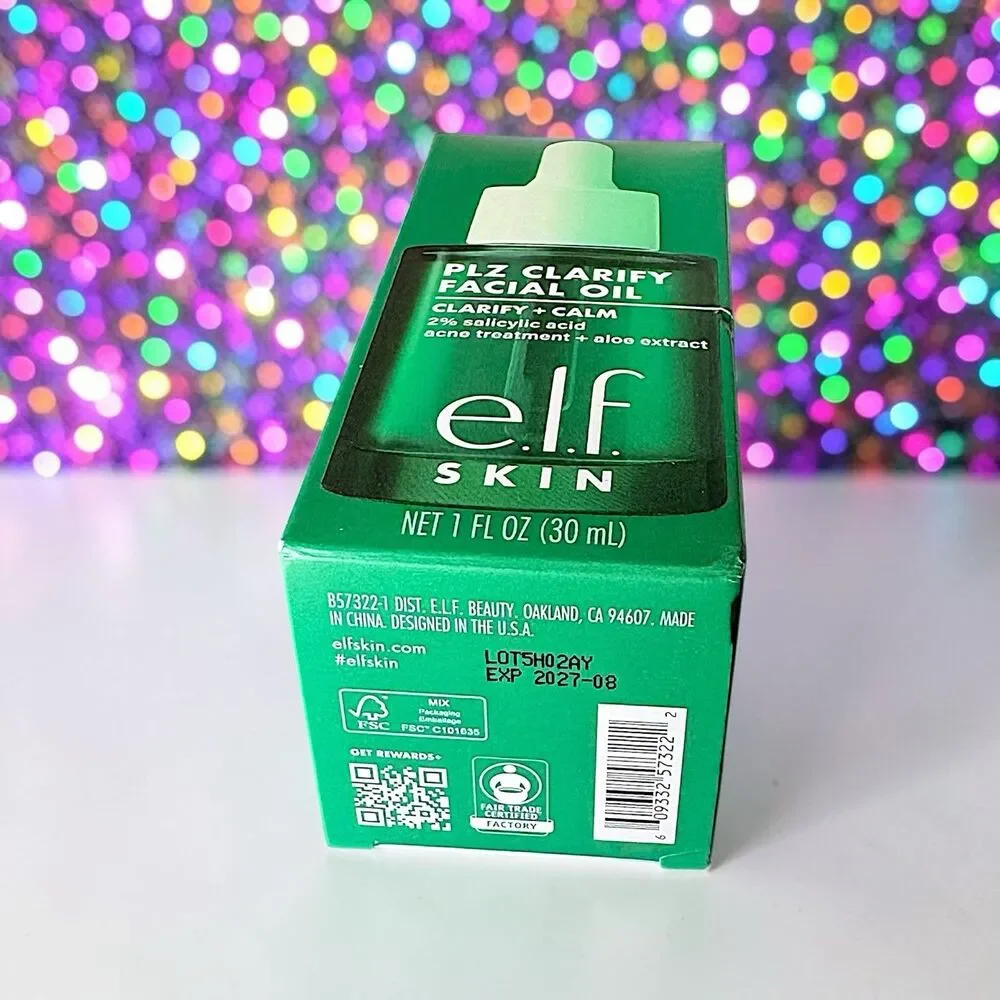 E.L.F. SKIN PLZ Clarify Facial Oil Full Size 1 FL OZ NIB